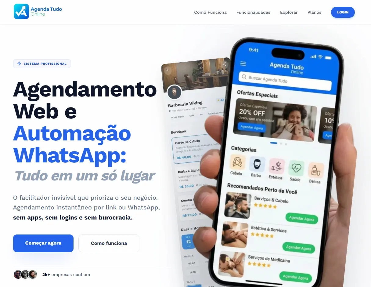 Plataforma Agenda Tudo Online