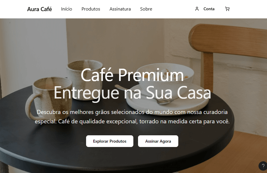 E-commerce Aura Café